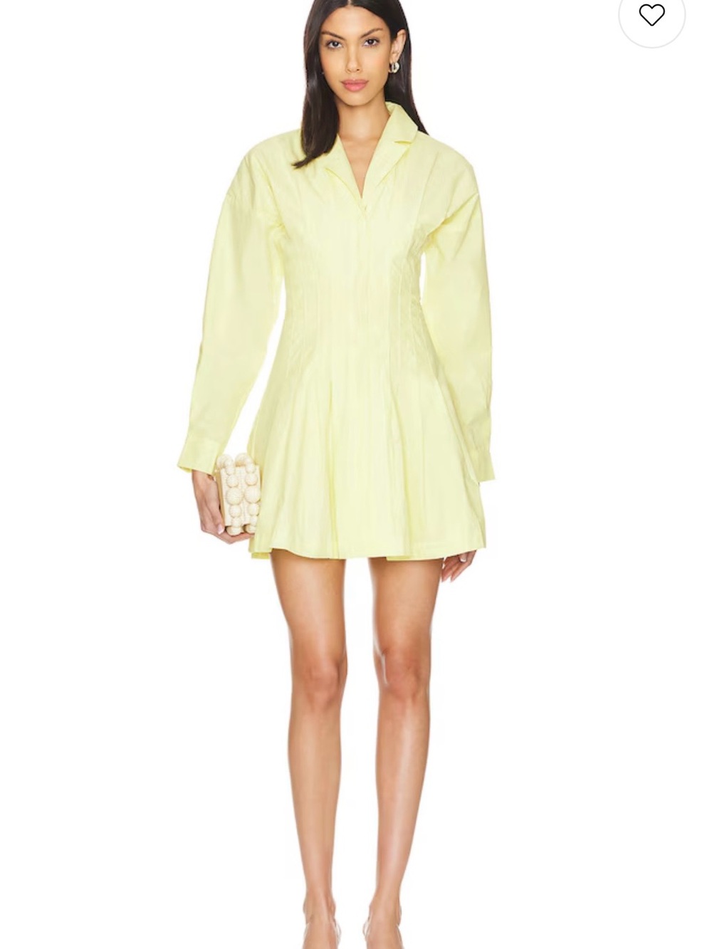 SOVERE- REVOLVE XS VERSE SHIRT DRESS - LEMON SORBET
